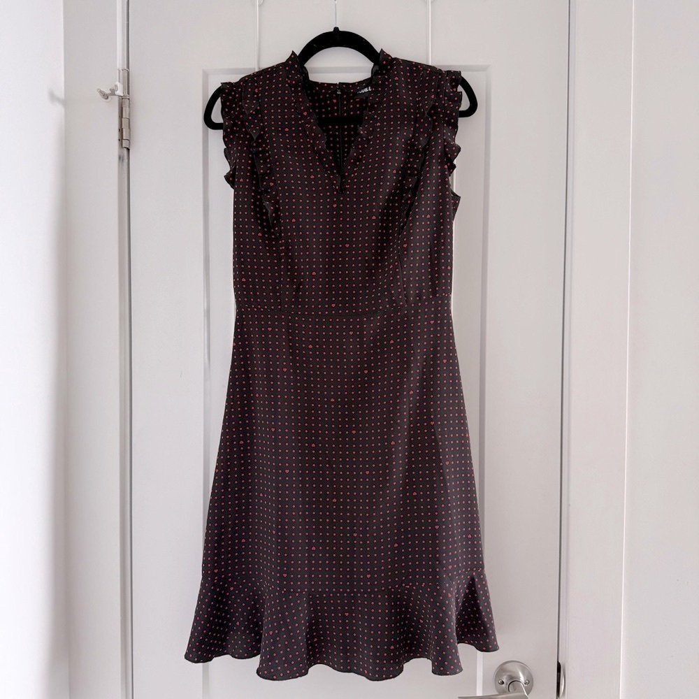 Karl Lagerfeld black & red polka dot sleeveless dress - size 6 (Medium) - Picture 5 of 6